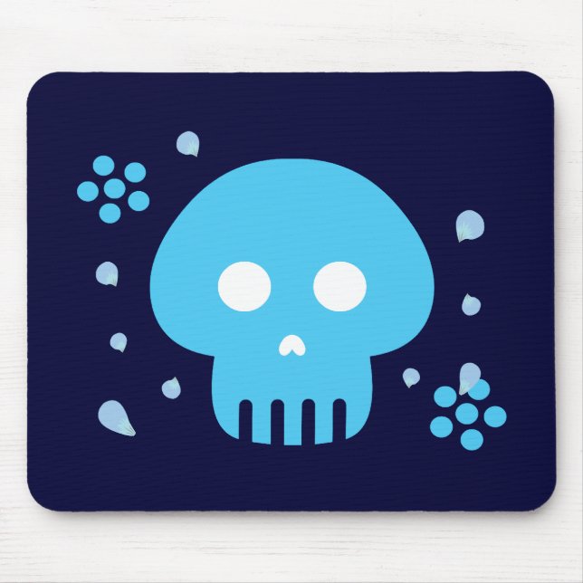 Blue Skull Mouse Mat (Front)