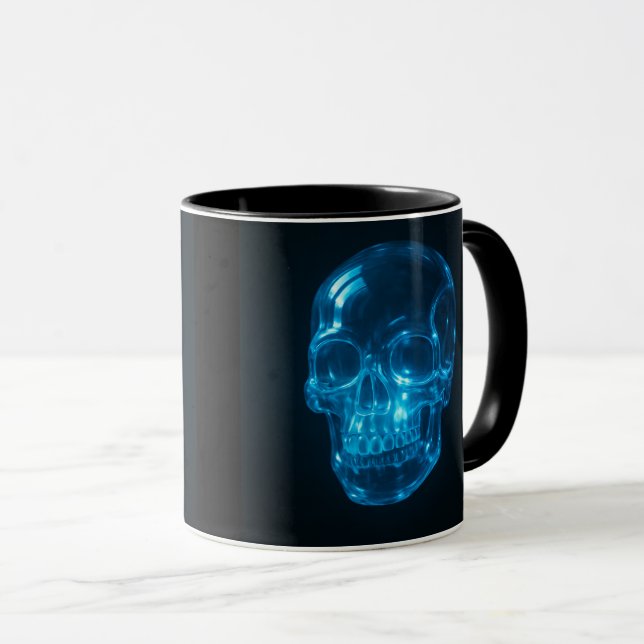 Blue Skull Mug (Front Right)