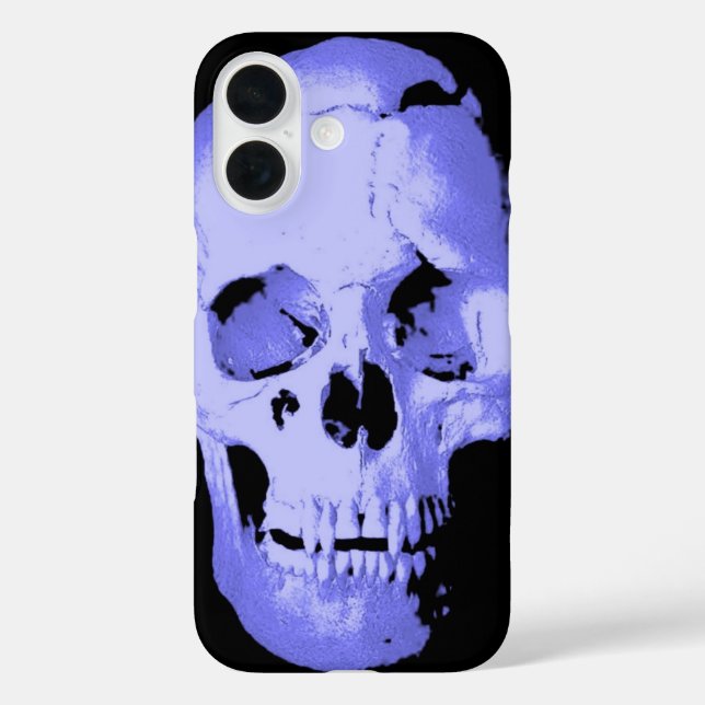 Blue Skull Pop Art Fantasy Case-Mate iPhone Case (Back)