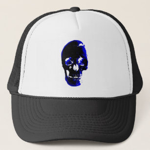 Blue Skull Pop Art Fantasy Trucker Hat