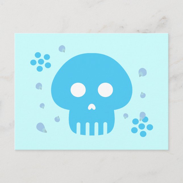 Blue Skull Postcard (Front)