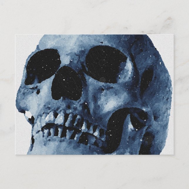 Blue Skull Postcard (Front)