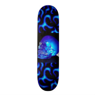 Blue-Skull Skateboard