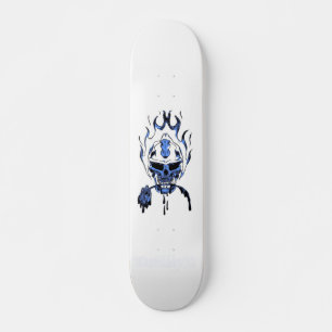 blue skull Skateboard