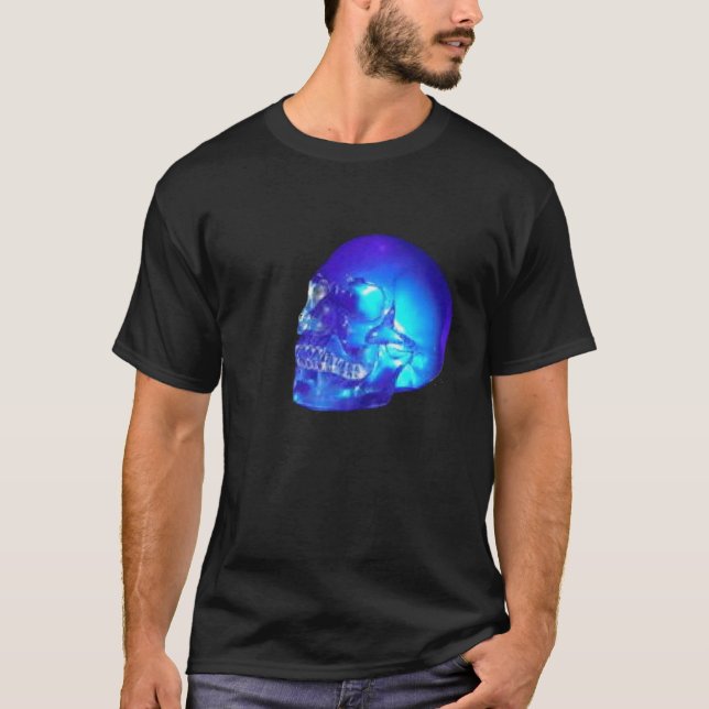 Blue Skull Skateboard T-Shirt (Front)