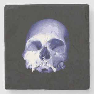 Blue Skull Stone Coaster
