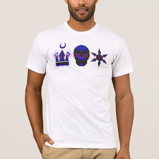 blue skull tee (Front)