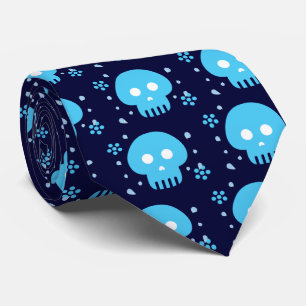 Blue Skull Tie