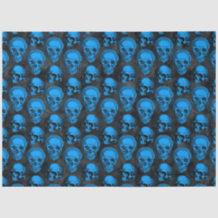 Blue Skulls and Sunflower Series Design 6 Tissue Paper