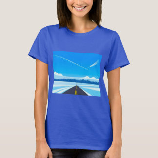 blue sky aircraft T-Shirt