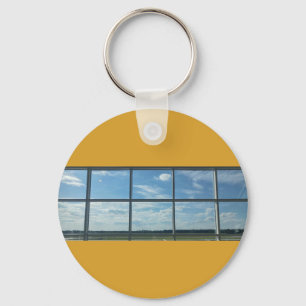 blue sky airport window key ring