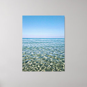 Blue Sky and Beautiful Calm Sea Canvas Print