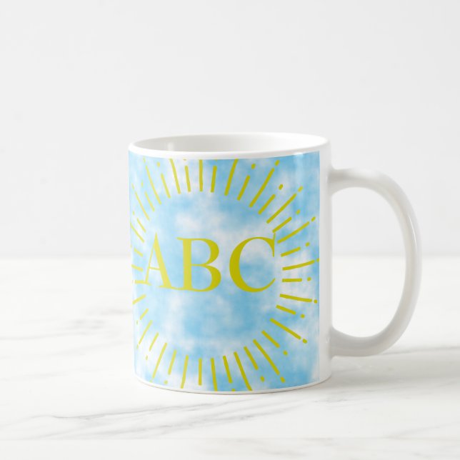 Blue Sky and Cloud Art Custom Coffee Mug (Right)