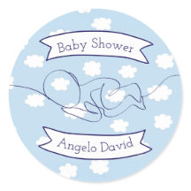 Blue Sky and Clouds Boy Baby 