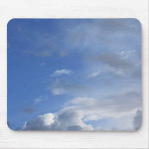 Blue sky and clouds mouse mat