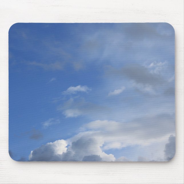 Blue sky and clouds mouse mat (Front)