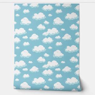 Blue Sky and Clouds Pattern Wallpaper