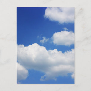 Blue sky and clouds postcard