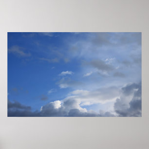 Blue sky and clouds poster