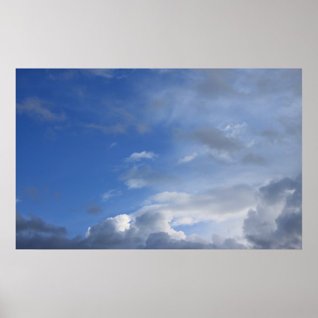 Blue sky and clouds poster (Front)