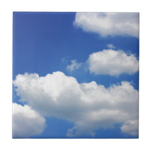 Blue sky and clouds tile