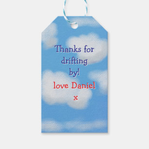 Blue sky and fluffy clouds Thankyou Gift Tags