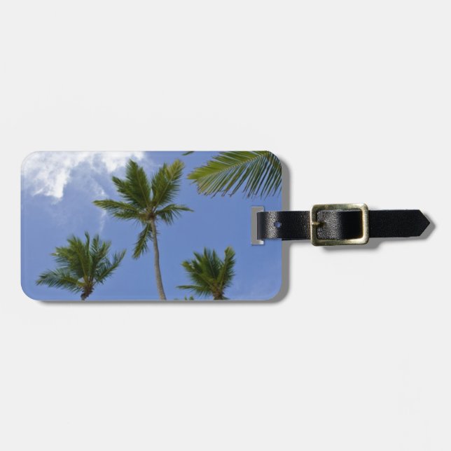 Blue Sky and Palm Trees Luggage Tag (Front Horizontal)