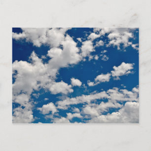 Blue Sky and White Cloud Background Postcard