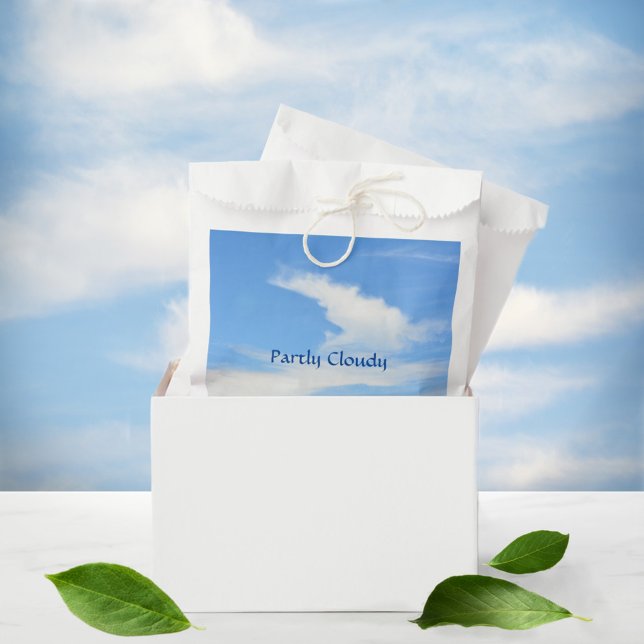 Blue Sky and White Cloud Customisable Favour Bags (Creator Uploaded)