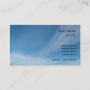 Blue sky and white clouds business card