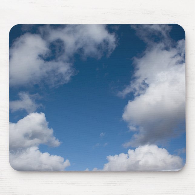 blue sky and white clouds mouse mat (Front)