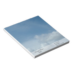 blue sky and white clouds notepad