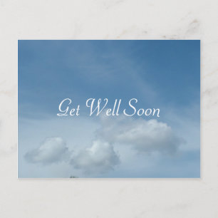 Blue sky and white clouds postcard. postcard