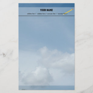 Blue sky and white clouds. stationery