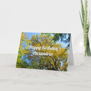 Blue Sky & Autumn Foliage - Custom Birthday Card
