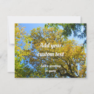 Blue Sky & Autumn Foliage - Personalised Postcard