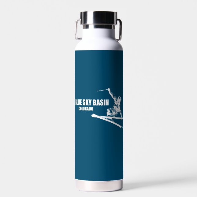 Blue Sky Basin Colorado Skier Water Bottle (Front)