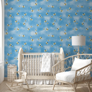 Blue Sky Bees Wallpaper
