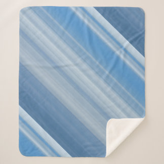 Blue Sky Blue and White Stripe Sherpa Blanket