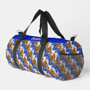 Blue Sky Clouds Abstract Pattern Personalised   Duffle Bag