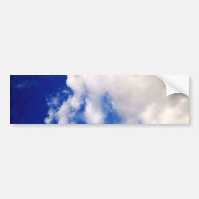 Blue Sky & Clouds Bumper Sticker (Front)