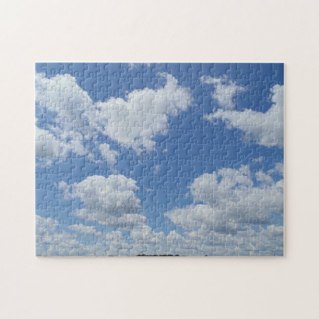 Blue Sky Clouds Creative Pattern Jigsaw Puzzle (Horizontal)