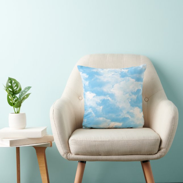 Blue Sky Clouds Cushion (Chair)