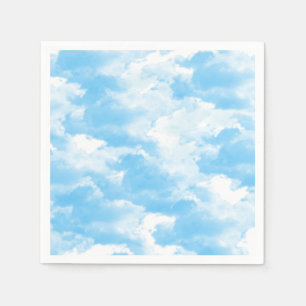 Blue Sky Clouds Napkin