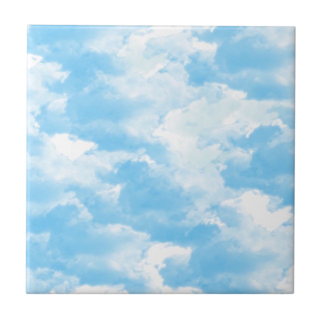 Blue Sky Clouds Tile (Front)
