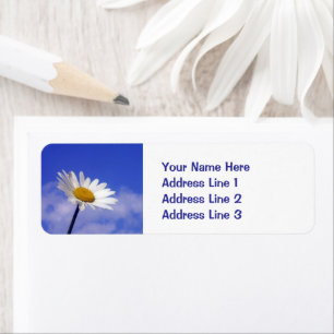 Blue Sky Daisy Return Address Label