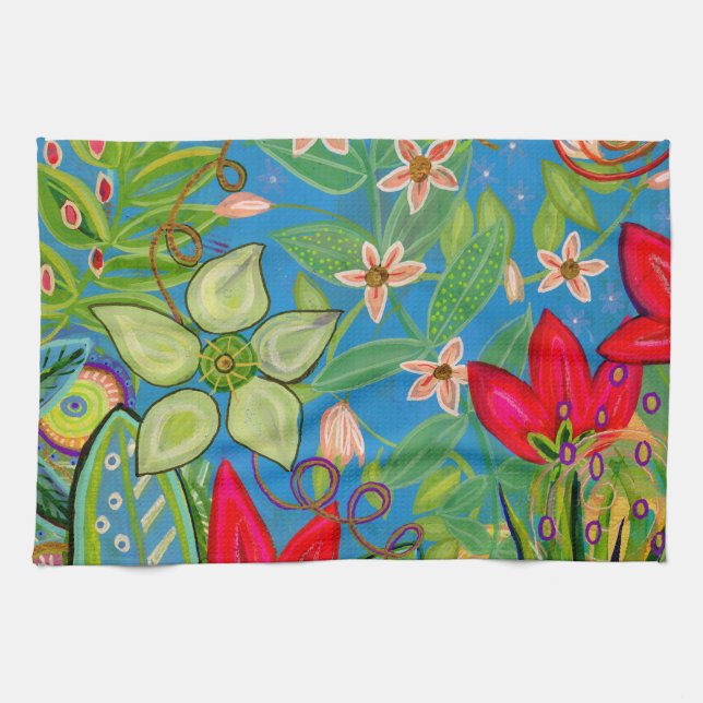 Blue sky day tea towel (Horizontal)