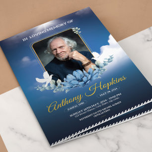 Blue Sky Funeral Program Template