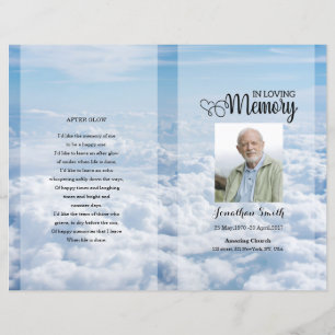 Blue sky Funeral Program template