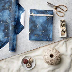 Blue Sky Galaxy Birthday Wrapping Paper